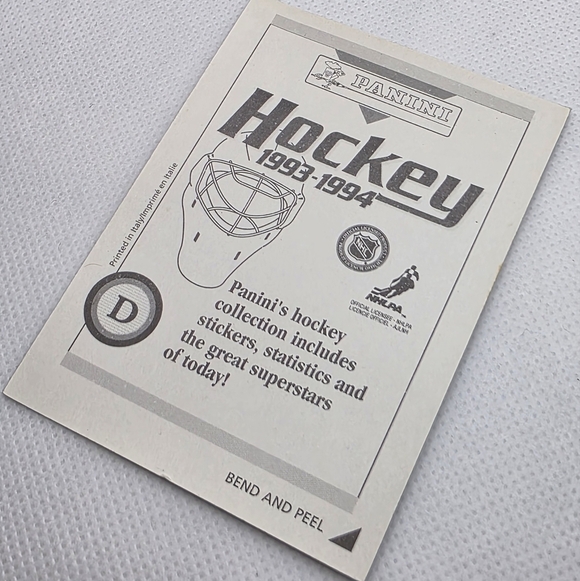 1993-94 Panini Hockey NHL Chris Terreri New Jersey Devils #D Sticker - Picture 4 of 4